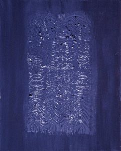 "schwarzes Kathedralfenster", 40x50 cm, Erstellt 02/2009