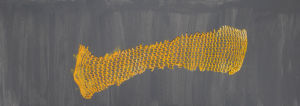 "gelbes Netz auf Schlamm", Acryl, 17,5x50 cm, Erstellt 02/08