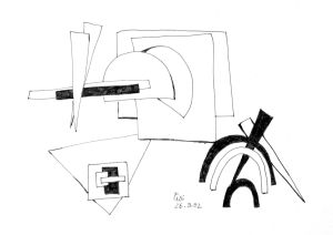 "Korrespondierende geometrische Formen", 20x21 cm, Erstellt 03/2002
