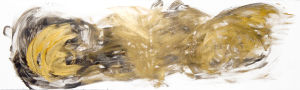 "rätselhaftes schlamm-gold", Acryl auf Kunststoff, 34x9,5 cm, Erstellt 02/08