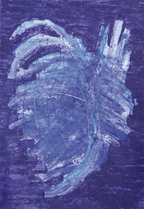 "verdichtes lila-blau", 35x50 cm, Erstellt 02/2010
