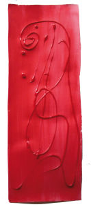 "Intension Rot I", 50x17,5 cm, Acryl auf Papier, Erstellt 2005